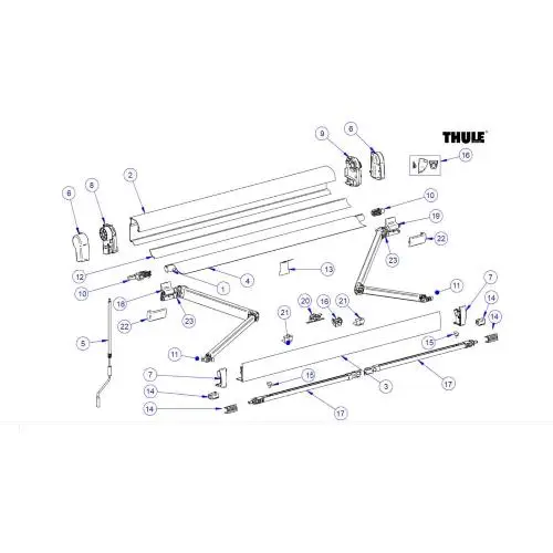 Compra Oggi Stesso CLIP OVALE DI SUPPORTO BRACCIO PER TENDALINI THULE 4900/TRISTOR 2