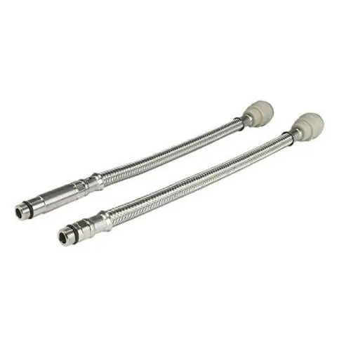 COPPIA FLESSIBILI TRECCIA INOX 12MM.XM10 30CM ATTACCO JOHN GUEST Popolare