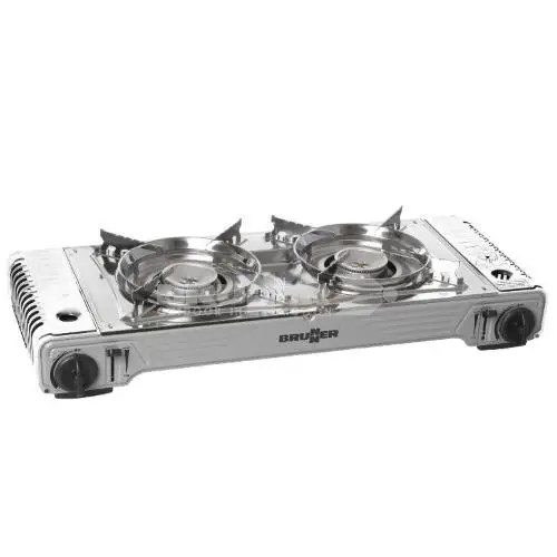 FORNELLO DA CAMPEGGIO A CARTUCCE DEVIL DOUBLE CON GRILL 0708017N Spedizione Espresso