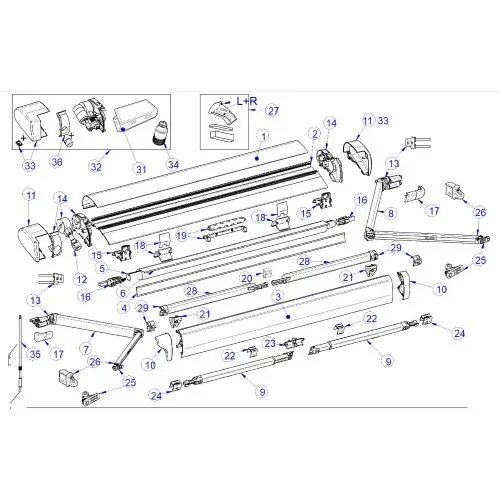 Super Prezzo GAMBA DI SUPPORTO 3,50-4,50 METRI PER TENDALINI THULE 6300