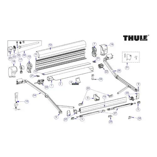 Scelto Dai Clienti GUSCIO SX PER TENDALINO THULE 8000 ANODIZZATO