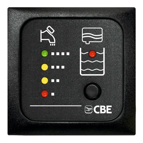 INDICATORE DI LIVELLO 4 LED + SONDE PER SERBATOI ACQUE CHIARE + 1 LED ACQUE GRIGIE MARRONE MT214/M Vendita Finale