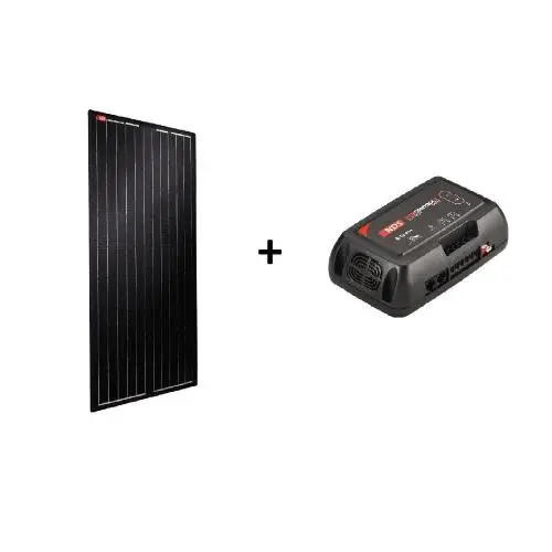 Esclusivo KIT PANNELLO SOLARE MONOCRISTALLINO 105W LIGHT SOLAR EVO PASSACAVI POSTERIORE + SCE320 MPPT