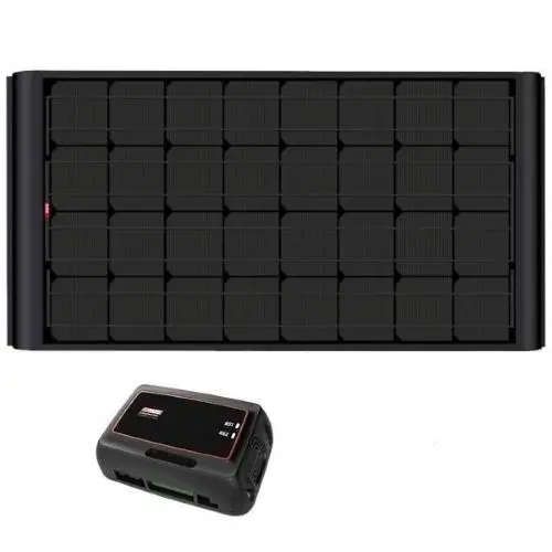Ultime Pezzi KIT PANNELLO SOLARE MONOCRISTALLINO 115W BLACK SOLAR SUPPORTI INTEGRATI + SCE360B MPPT BLUETOOTH