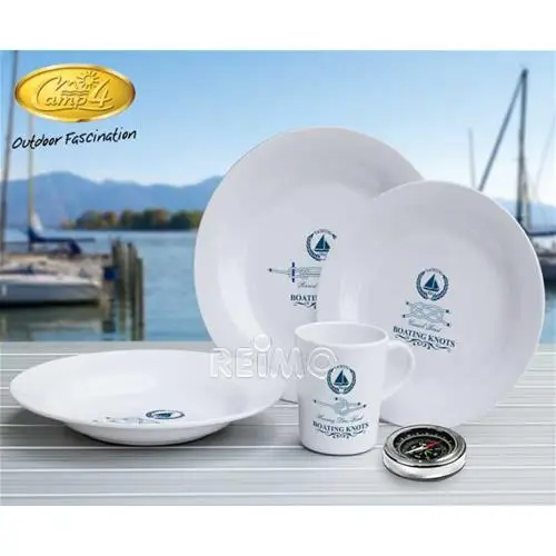 KIT PIATTI E ACCESSORI IN MELAMINA 2 PERSONE 8PZ MARITIME Nuovo Arrivo