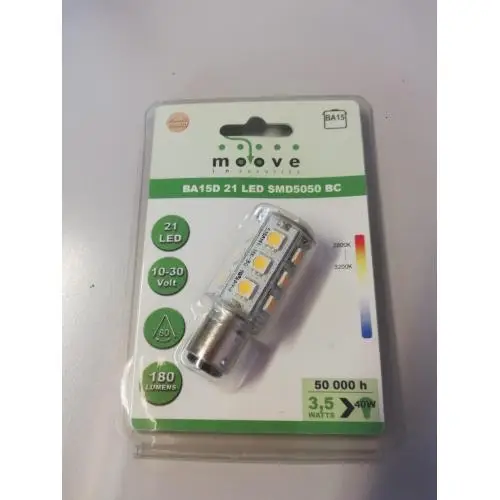 LAMPADA LED BA15D 21 LED 180 LUMEN 50000H Vendita Finale