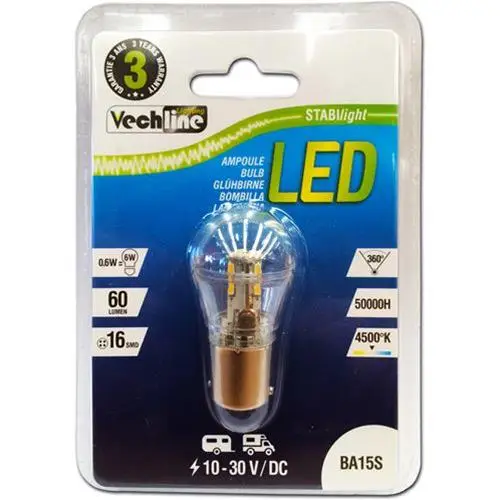 LAMPADA LED BA15S 1156 P21W 12V 16 LED SMD LUCE BIANCO NEUTRO Offerta