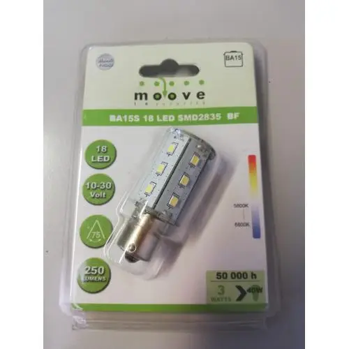 LAMPADA LED BA15S 18 LED 250 LUMEN 50000H Professionale