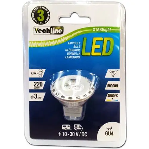 LAMPADA LED GU4 220LUM 10-30V Offerta Del Giorno