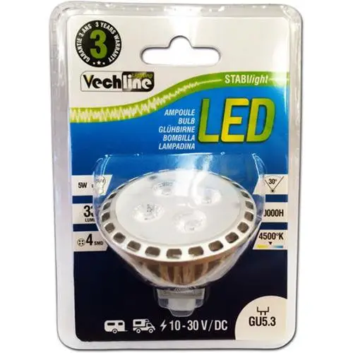 LAMPADA LED GU5.3 330LUM 10-30V Reso Gratuito