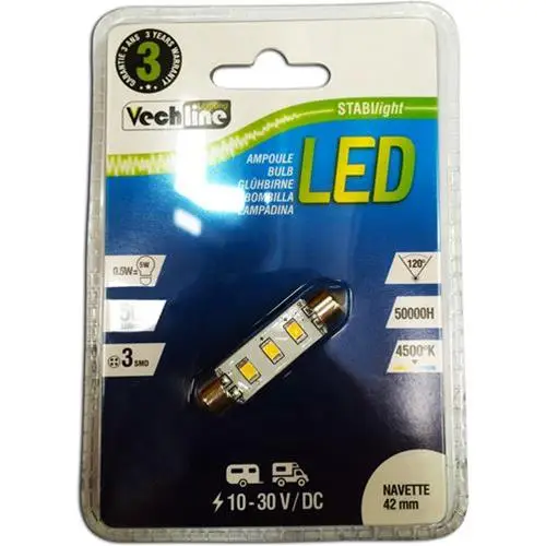 Consegna Rapida LAMPADA LED TIPO SILURO 17X41MM 0.5W 10-30V