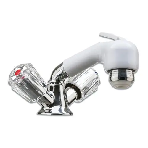 Soddisfatti O Rimborsati MISCELATORE A DUE MANOPOLE CRISTAL CON DOCCINO