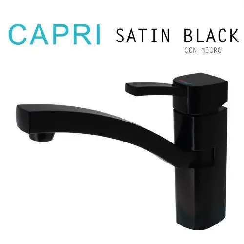 Compra Oggi Stesso MISCELATORE MONOCOMANDO CAPRI SATIN BLACK CON INTERRUTTORE