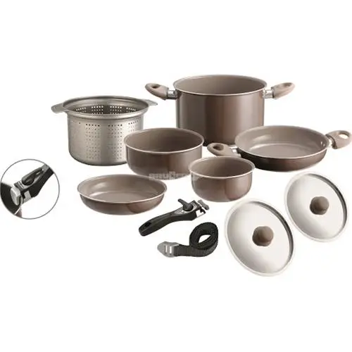 POPOTE SET DI PENTOLE CHOCOLATE 9+1 Pz 0804042N Economico