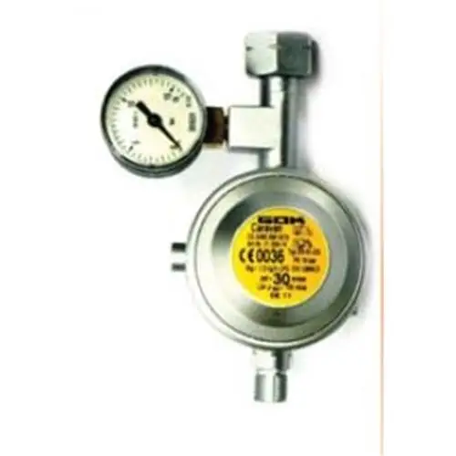 REGOLATORE GAS 30MB ORIZZONTALE USCITA FILETTATA CON MANOMETRO Prezzo Scontato