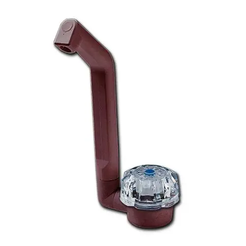 Subito Disponibile RUBINETTO CARAVAN IN ABS DE LUXE MARRONE CON INTERRUTTORE 20MM