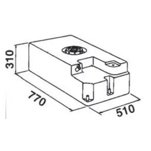 SERBATOIO BIANCO PER ACQUA 110LT 770X510X310MM (LXHXP) CON ATTACCHI PER FISSAGGIO POMPA Prezzo Basso