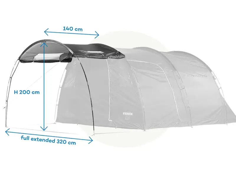 Canopy 5 Places Dk Grey A Buon Prezzo