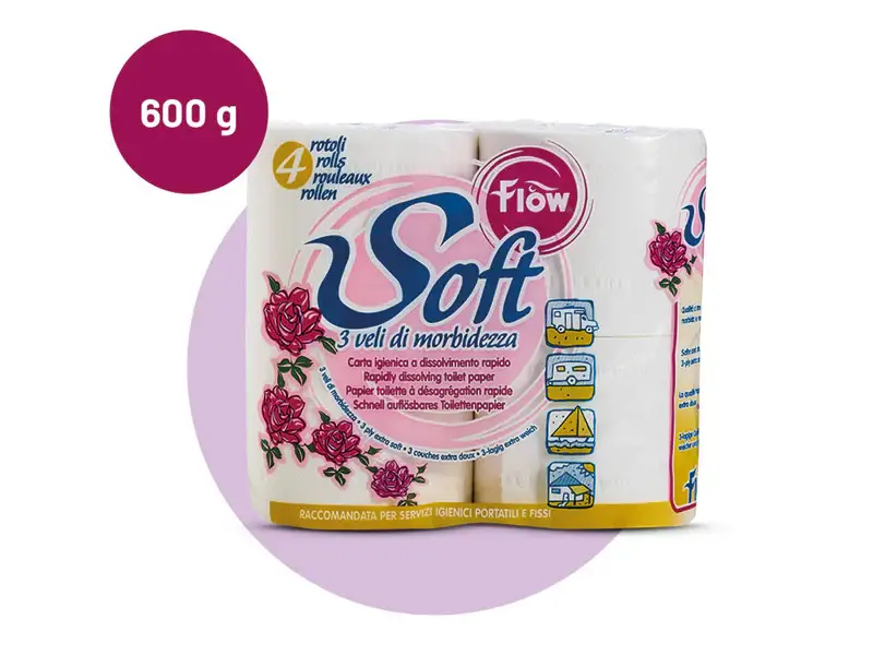 Di Tendenza Flow Soft Carta Igienica 4 Rotoli