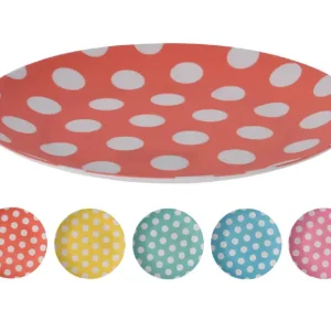Piatto Melamina 25 cm Pois Scelto Dai Clienti