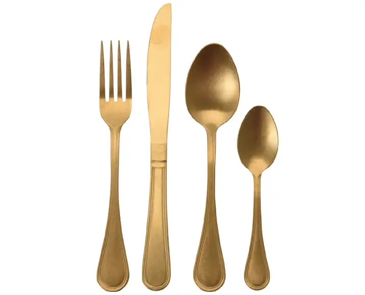 Compra Online Set Posate Acciaio 16 pz Oro