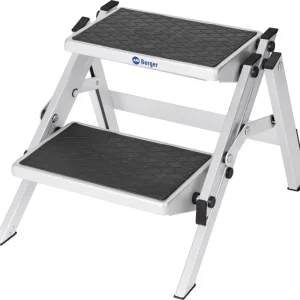 Doppio gradino pieghevole Berger in alluminio altezza 40 cm Economico