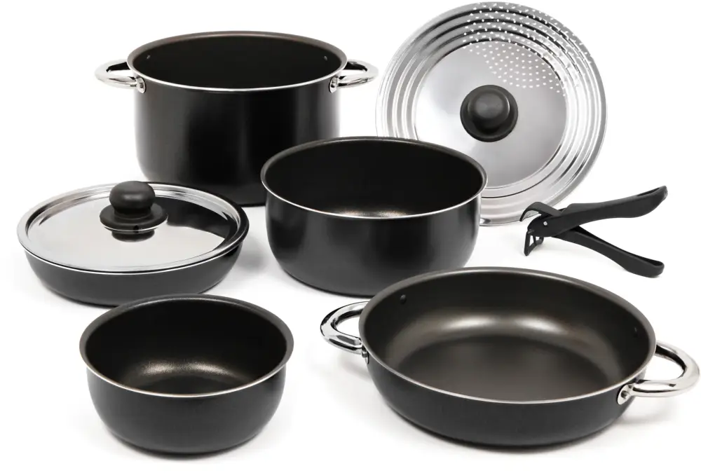 Acquista Ora Set di pentole in alluminio Berger impilabili con rivestimento antiaderente 9 pezzi