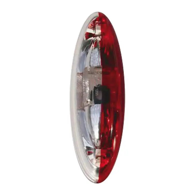 Luce di ingombro superiore con piastra di base 12V rossa/bianca Must-Have