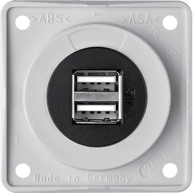 Compra Online Doppia presa USB Berker Integro Flow e Pure 12 V