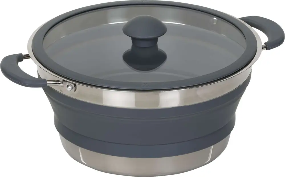Pentola pieghevole Berger in acciaio inox e silicone 3,5 litri grigio Acquista Ora