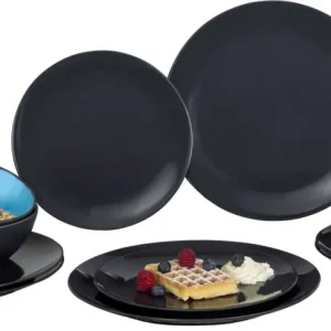 Set stoviglie in melamina Gimex Grey-Line 12 pezzi Popolare