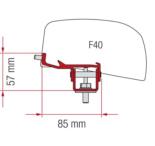 Adattatore per tendalino Fiamma F40 Van Nissan NV350 Must-Have
