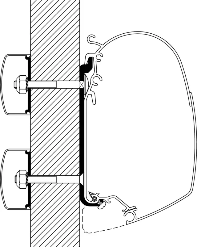 Occasione Adattatore per tendalini Thule Universal per Omnistor 4900 / 5200 / 8000