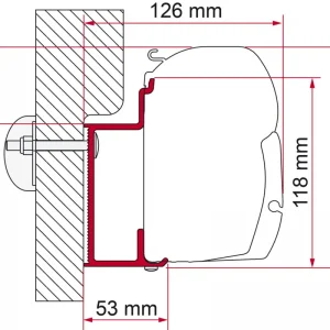 Adattatore per tendalini Fiamma Eura Mobil Karmann montaggio a parete Offerta