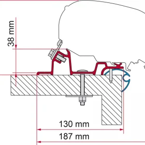 Adattatore per tendalini Fiamma per caravan con montaggio a tetto standard Direttamente Dal Produttore