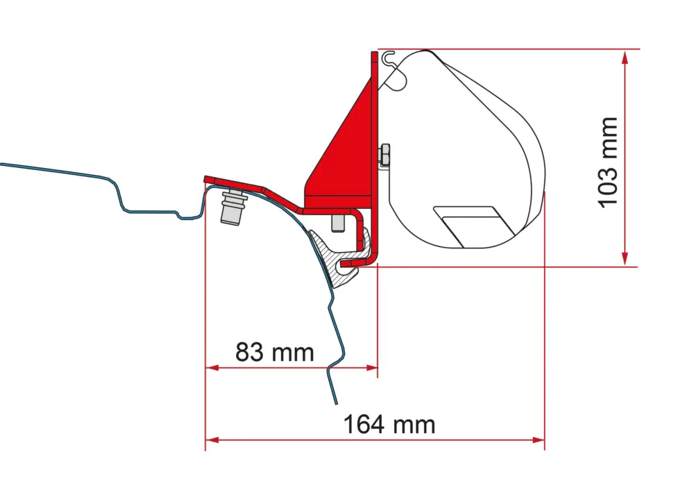 Adattatore per tendalini Fiamma Kit Multirail per VW T5/T6 Saldi