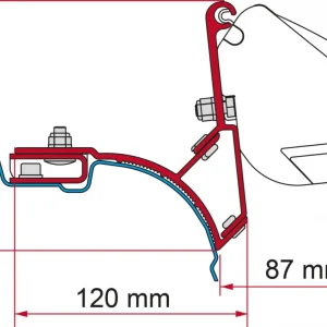 Adattatore per tendalini Fiamma Kit VW T5/T6 per montaggio a tetto Offerta Del Giorno