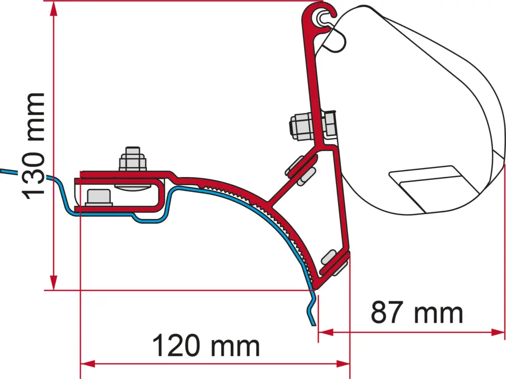 Adattatore per tendalini Fiamma Kit VW T5/T6 per montaggio a tetto Offerta Del Giorno