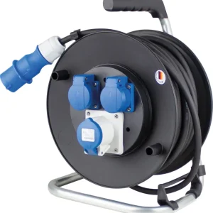 Avvolgicavo CEE As Schwabe Profi spina CEE a presa CEE e presa di contatto di protezione 25 m / 2,5 mm² Ultime Pezzi