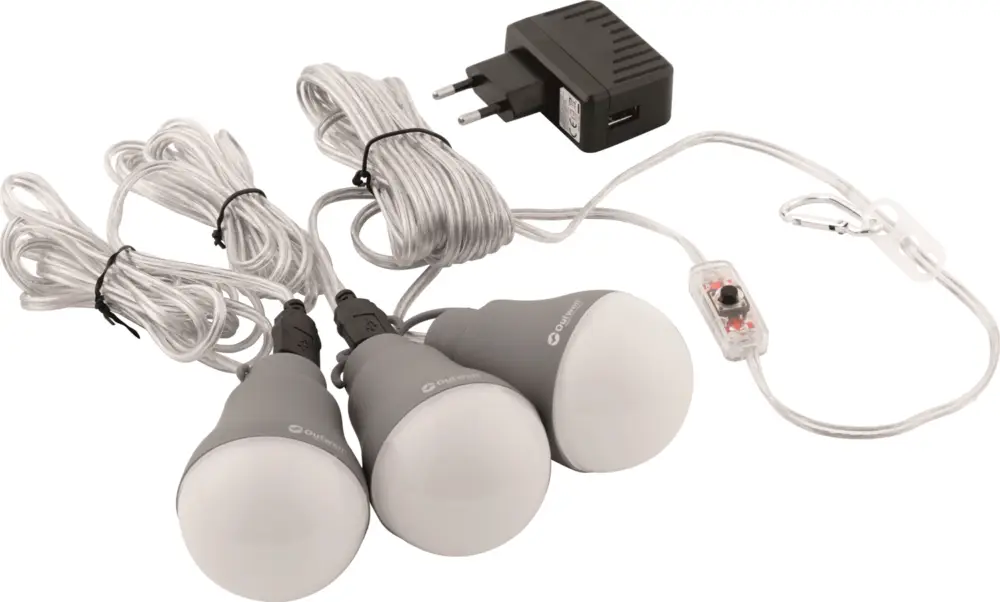Solo Oggi Outwell Epsilon Bulb LED Camping Light Set of 3