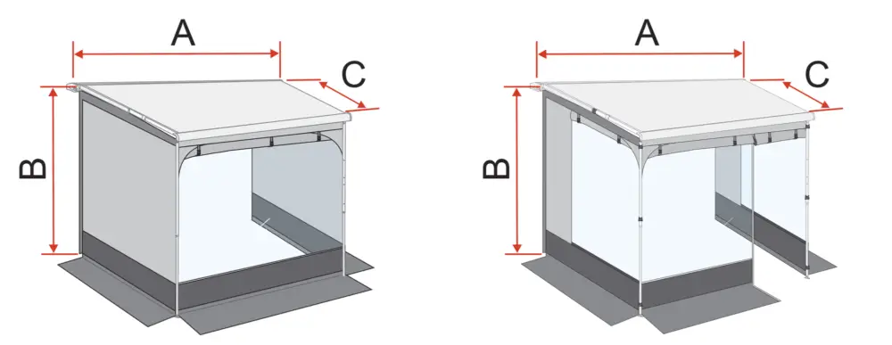 Veranda Fiamma Room F40Van Premium per tendalino F40 Nuova Collezione