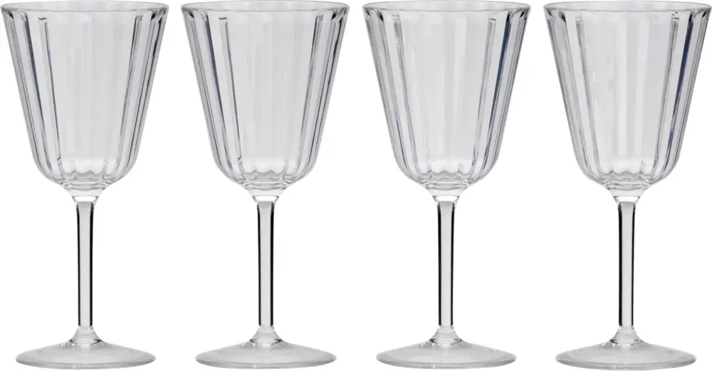 Promo Stagionale Set di bicchieri da vino Flamefield Royal in plastica 280 ml 4 pezzi