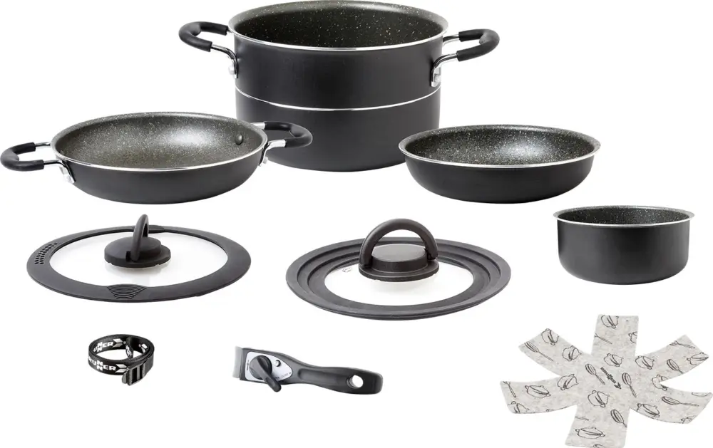 Compra Adesso Set pentole in alluminio Brunner Pirate Vacublock 9 pezzi