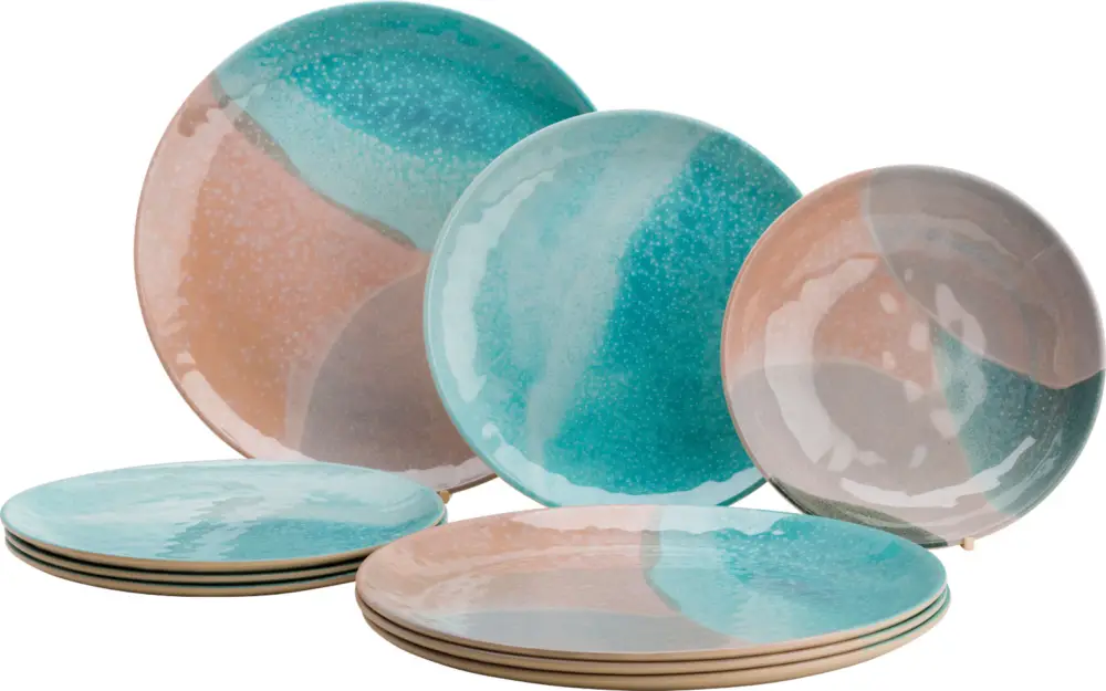 Set di stoviglie Flamefield Dunes and Sea 12 pezzi Nuova Collezione