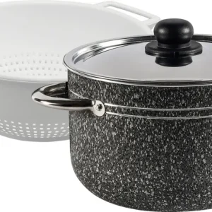 Miglior Prezzo Set pentola e scolapasta Berger Stone Rock con rivestimento antiaderente 3 pezzi