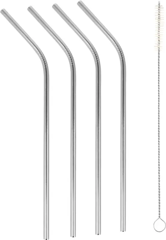 Set cannucce in acciaio inox Metaltex con spazzola di pulizia 4 pezzi Vendita Finale