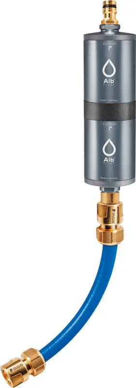 Set da campeggio per filtro acqua potabile Alb Filter Fusion Active+Nano in acciaio inossidabile naturale con custodia Soddisfatti O Rimborsati