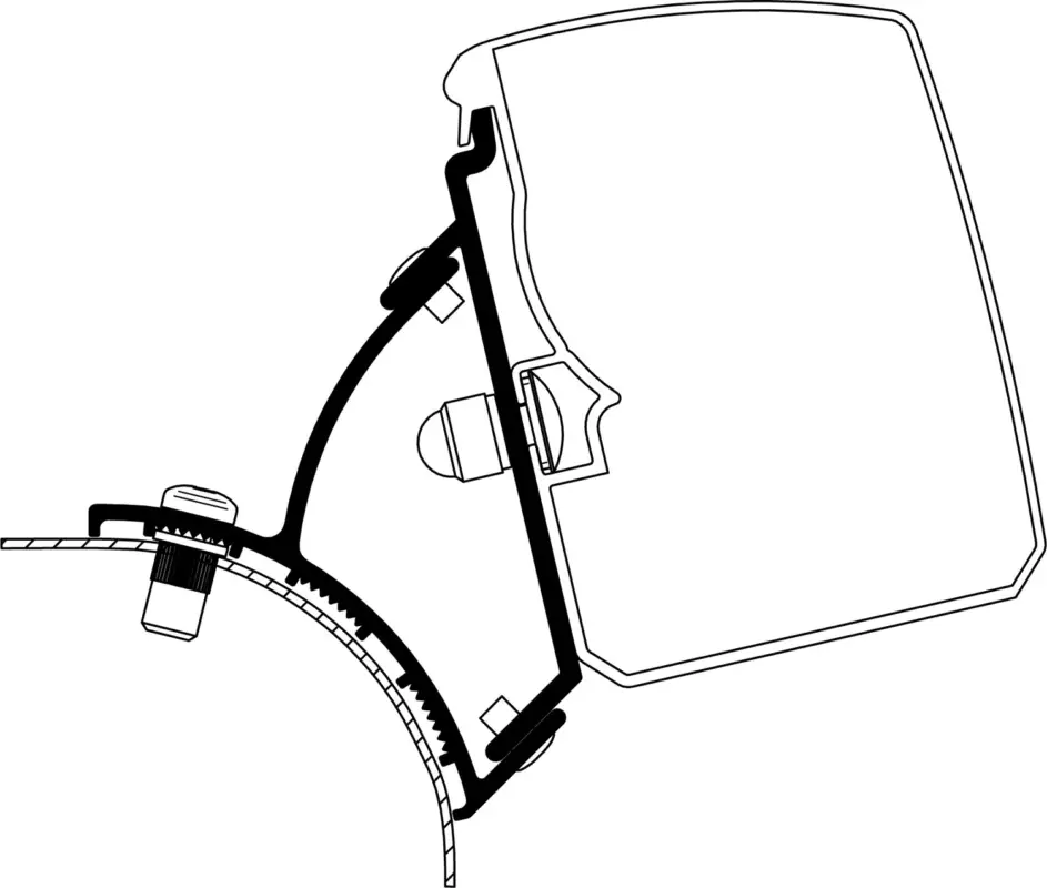 Adattatore per tendalini Thule Omnistor 3200 Fixed VW T5 / T6 a montaggio fisso Offerta Del Giorno