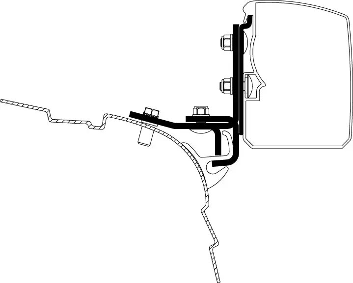 Scelto Dai Clienti Adattatore per tendalini Thule Omnistor 3200 Multi Rail VW T5 / T6