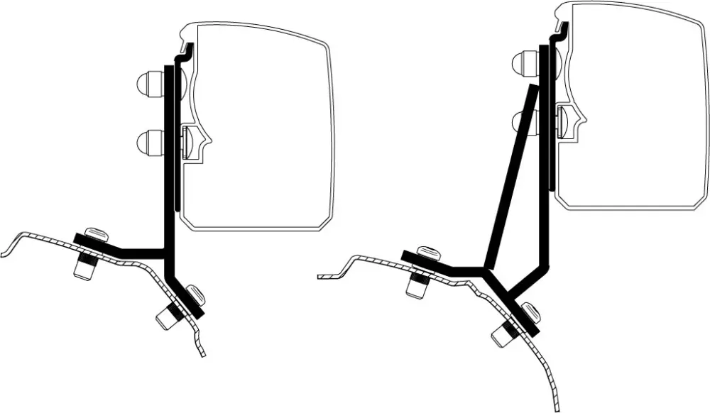 Adattatore per tendalini Thule Omnistor 3200 Ford Transit / Tourneo Custom Consegna Rapida